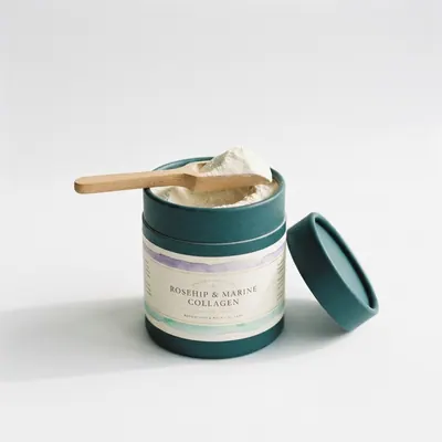 Rosehip & Marine Collagen Powder, studio photograph
