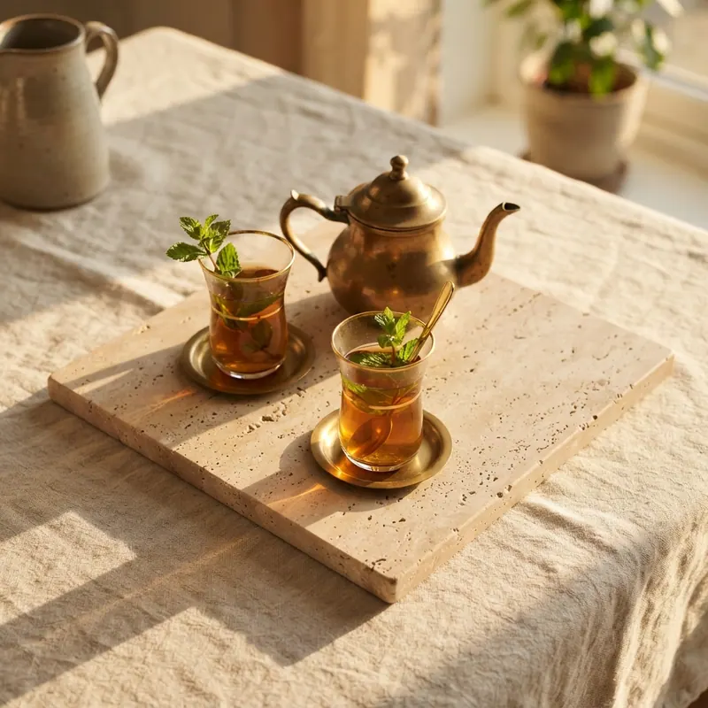 Travertine Tea Tray