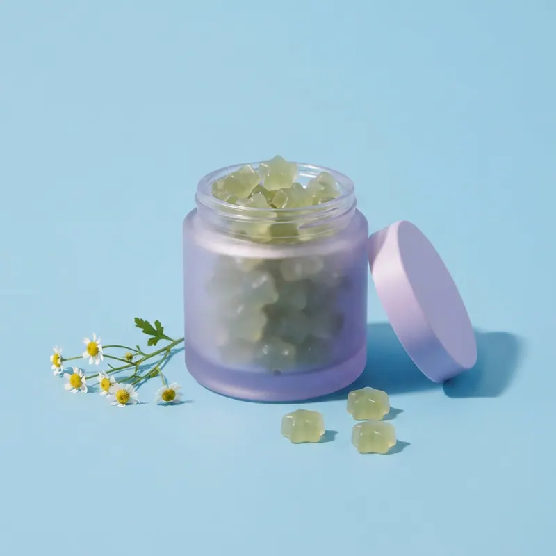 Wind-Down Gummies on a sky blue background