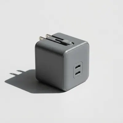 Universal Travel Adapter in matte gray