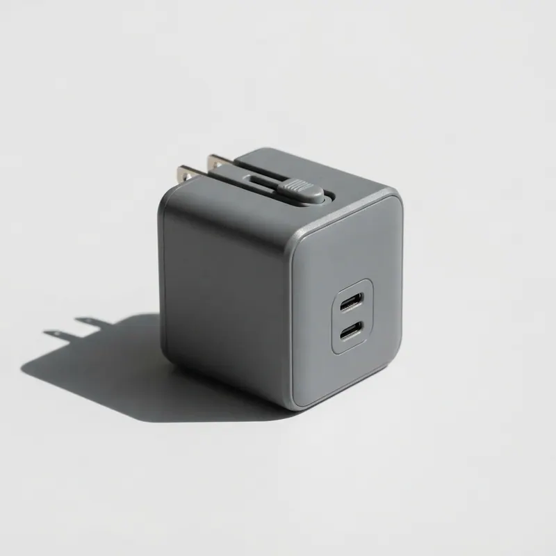 Universal Travel Adapter in matte gray
