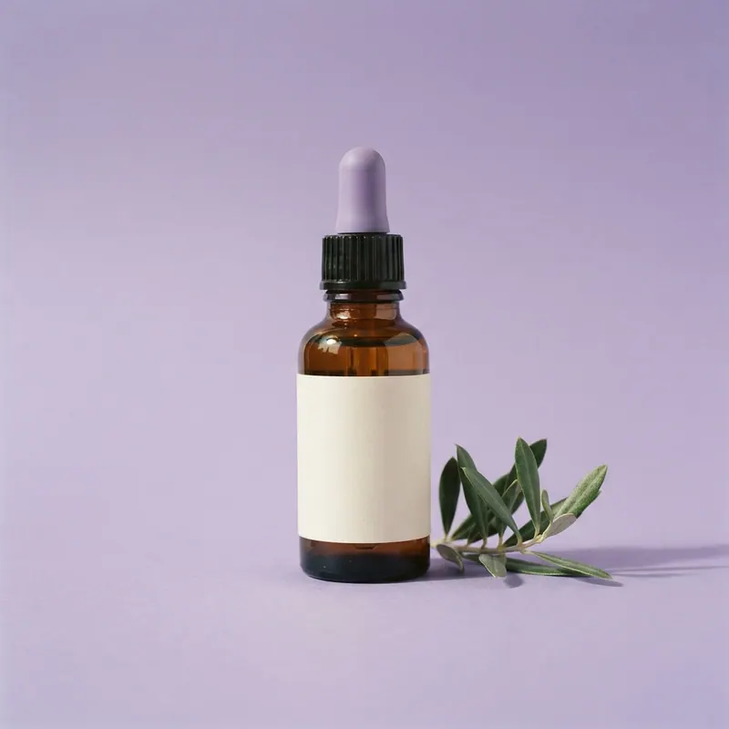 Vitamin D3 + K2 Drops on a lavender background